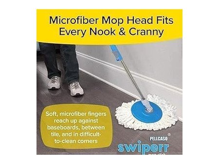 OSLEN Classic Spin Mop Spares Set Handle with Microfibers Refill Standing Magic Pocha with Easy Grip Handle Mop Stick Rod ( All OSLEN Classic Spin Mop Spares Set Handle with Microfibers Refill Standing Magic Pocha with Easy Grip Handle Mop Stick Rod ( All