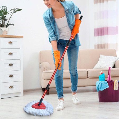 Galaa Spin Mop Spares Set Handle with Microfibers Refill Standing Magic Pocha with Easy Grip Handle Mop Stick Rod for Home, Galaa Spin Mop Spares Set Handle with Microfibers Refill Standing Magic Pocha with Easy Grip Handle Mop Stick Rod for Home,