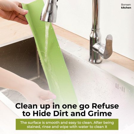 2 Pack 48 Cm Silicone Sink Splash Guard for Kitchen and Bathroom, Silicone Sink Splash Guards with Strong Suction Cup,Silicone