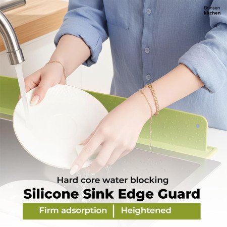 2 Pack 48 Cm Silicone Sink Splash Guard for Kitchen and Bathroom, Silicone Sink Splash Guards with Strong Suction Cup,Silicone