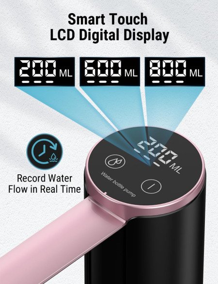 COSTAR Portable Wireless Water Dispenser Pump for 20 Litre Bottle, Automatic Water Pump with Led Digital Display, Water