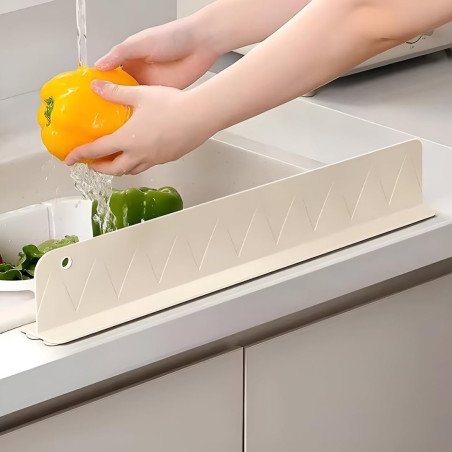 Silicone Sink Splash Guard for Kitchen and Bathroom, Silicone Sink Splash Guards with Strong Suction Cup,Silicone Flume Baffle