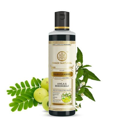 Khadi Natural Amla & Bhringraj Shampoo/Cleanser for Controlling Dandruff & Hair fall | Shampoo for Reducing Scalp Irritation |
