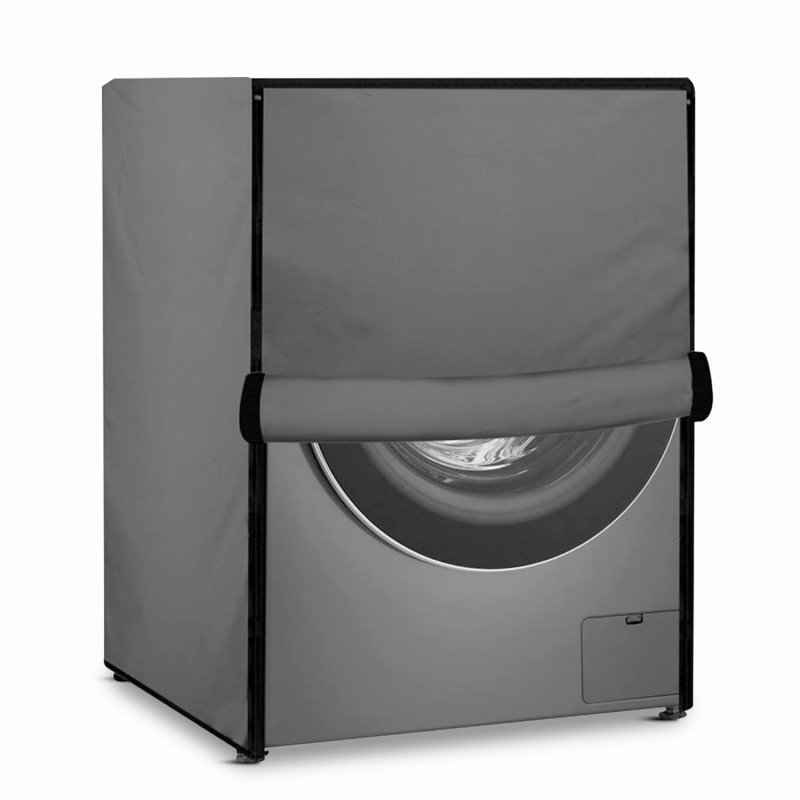 Robustt Waterproof Front Load Fully Automatic Washing Machine Cover for 8 Kg, 8.5 Kg, 9 Kg, 9.5 Kg (Grey) - 63 x 63 x 93 Cms