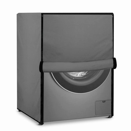 Robustt Waterproof Front Load Fully Automatic Washing Machine Cover for 8 Kg, 8.5 Kg, 9 Kg, 9.5 Kg (Grey) - 63 x 63 x 93 Cms