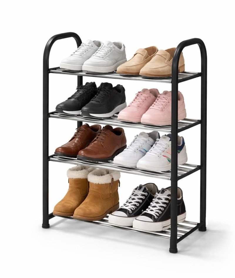 Metal Shoe Rack |4-layer Shoe Stand for Home |Shoes Rack Metal Pipe Shoe Rack, Shoe Stand Entryway, Front Door Space-Saving Metal Shoe Rack |4-layer Shoe Stand for Home |Shoes Rack Metal Pipe Shoe Rack, Shoe Stand Entryway, Front Door Space-Saving