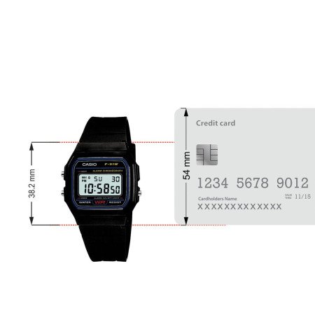 Casio Youth Series Digital Black Dial Unisex Watch - F-91W-1Q(D002)