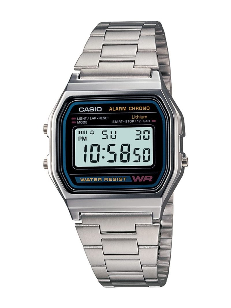 Casio Vintage A-158WA-1Q Digital Grey Dial Unisex Watch Silver Metal Strap (D011) Casio Vintage A-158WA-1Q Digital Grey Dial Unisex Watch Silver Metal Strap (D011)