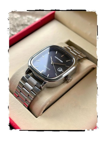 Men's Silver, Watch with Stainless Steel Band | Water-Resistant Analog Dress & Casual Wristwatch
