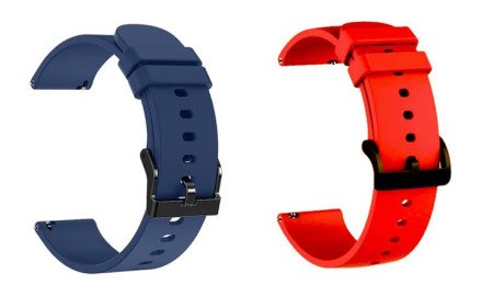 IIK COLLECTION 22mm Silicone Strap for Smart Watches | Combo Pack Compatible With Noise, Fireboltt, Boat Xtend, Pebble, Boat