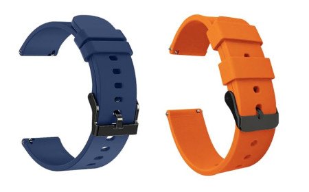 IIK COLLECTION 22mm Silicone Strap for Smart Watches | Combo Pack Compatible With Noise, Fireboltt, Boat Xtend, Pebble, Boat