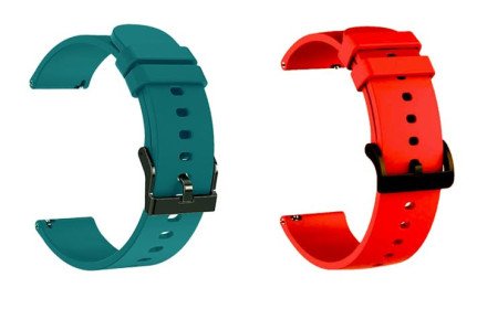 IIK COLLECTION 22mm Silicone Strap for Smart Watches | Combo Pack Compatible With Noise, Fireboltt, Boat Xtend, Pebble, Boat