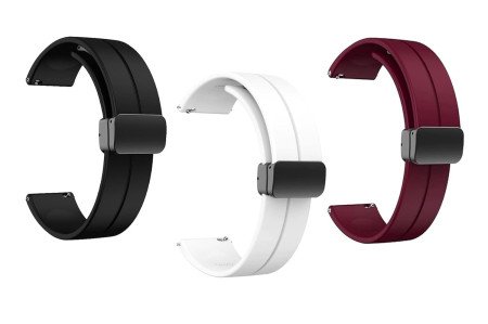 IIK COLLECTION 22mm Silicone Strap for Smart Watches | Combo Pack Compatible With Noise, Fireboltt, Boat Xtend, Pebble, Boat