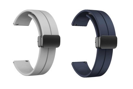 IIK COLLECTION 22mm Silicone Strap for Smart Watches | Combo Pack Compatible With Noise, Fireboltt, Boat Xtend, Pebble, Boat