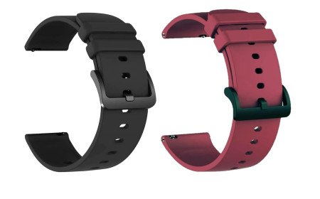 IIK COLLECTION 22mm Silicone Strap for Smart Watches | Combo Pack Compatible With Noise, Fireboltt, Boat Xtend, Pebble, Boat