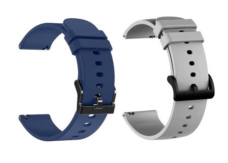 IIK COLLECTION 22mm Silicone Strap for Smart Watches | Combo Pack Compatible With Noise, Fireboltt, Boat Xtend, Pebble, Boat