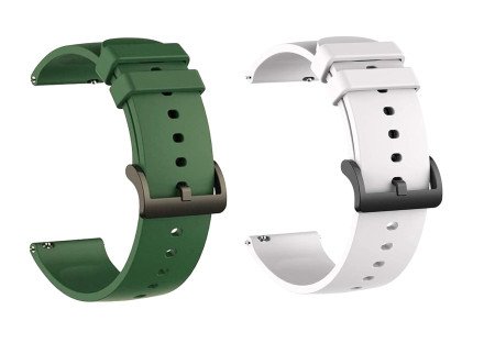 IIK COLLECTION 22mm Silicone Strap for Smart Watches | Combo Pack Compatible With Noise, Fireboltt, Boat Xtend, Pebble, Boat