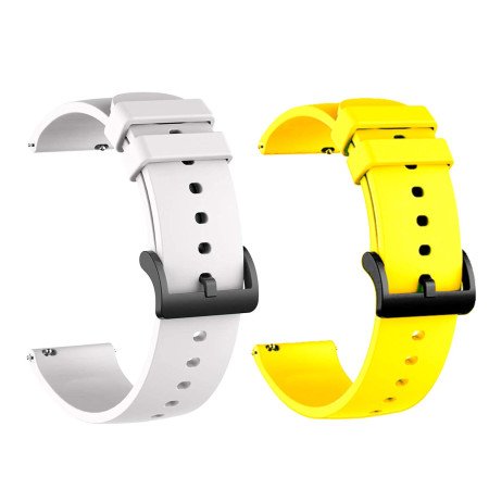 IIK COLLECTION 22mm Silicone Strap for Smart Watches | Combo Pack Compatible With Noise, Fireboltt, Boat Xtend, Pebble, Boat