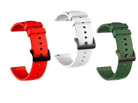 IIK COLLECTION 22mm Silicone Strap for Smart Watches | Combo Pack Compatible With Noise, Fireboltt, Boat Xtend, Pebble, Boat