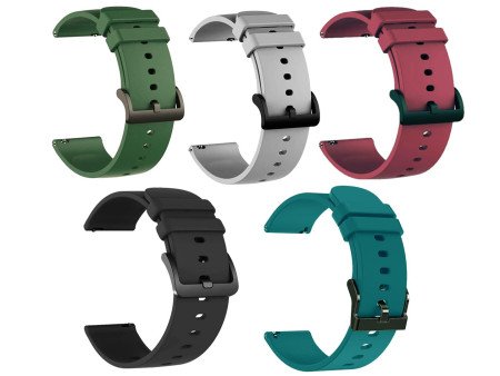 IIK COLLECTION 22mm Silicone Strap for Smart Watches | Combo Pack Compatible With Noise, Fireboltt, Boat Xtend, Pebble, Boat