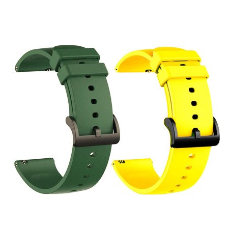 IIK COLLECTION 22mm Silicone Strap for Smart Watches | Combo Pack Compatible With Noise, Fireboltt, Boat Xtend, Pebble, Boat