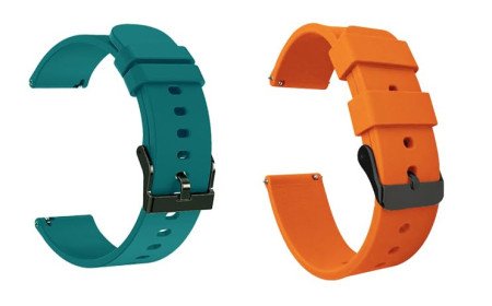 IIK COLLECTION 22mm Silicone Strap for Smart Watches | Combo Pack Compatible With Noise, Fireboltt, Boat Xtend, Pebble, Boat