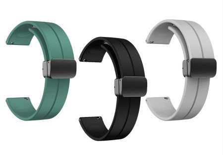 IIK COLLECTION 22mm Silicone Strap for Smart Watches | Combo Pack Compatible With Noise, Fireboltt, Boat Xtend, Pebble, Boat