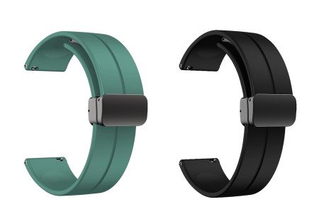 IIK COLLECTION 22mm Silicone Strap for Smart Watches | Combo Pack Compatible With Noise, Fireboltt, Boat Xtend, Pebble, Boat