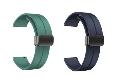 IIK COLLECTION 22mm Silicone Strap for Smart Watches | Combo Pack Compatible With Noise, Fireboltt, Boat Xtend, Pebble, Boat