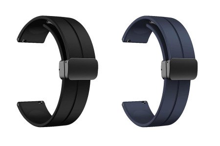 IIK COLLECTION 22mm Silicone Strap for Smart Watches | Combo Pack Compatible With Noise, Fireboltt, Boat Xtend, Pebble, Boat