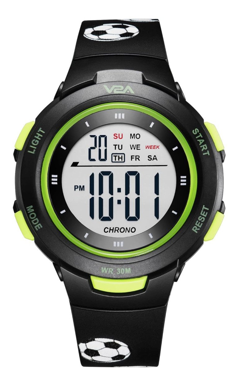 V2A Kids Watch - Waterproof Multi-Functional Digital Sports Watch for Ages 5-13, 30M Water Resistance, Gift for 5-10 Year Olds
