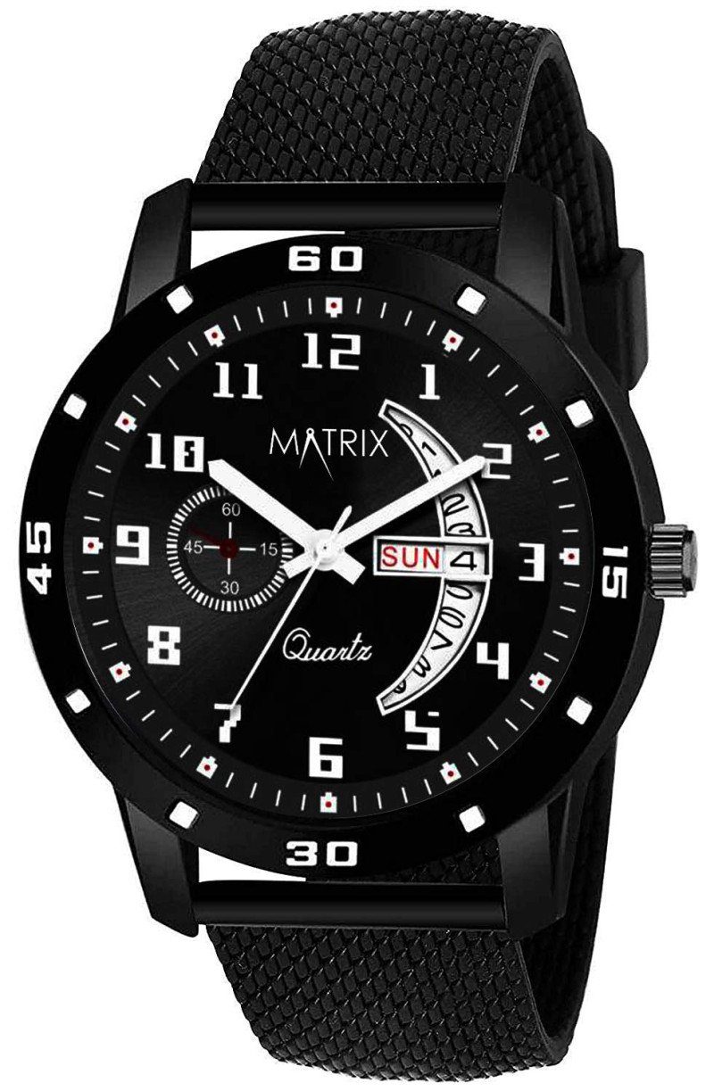 Matrix Analog Day & Date Display Wrist Watch for Men & Boys Matrix Analog Day & Date Display Wrist Watch for Men & Boys