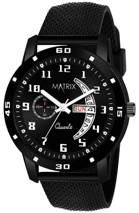 Matrix Analog Day & Date Display Wrist Watch for Men & Boys