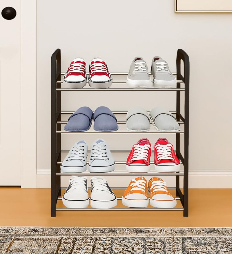 Metal Shoe Rack |4-Layer Shoe Stand for Home |Shoe Rack with Shelf, Folding Shoes Rack for Bedroom, Living Room,Entryway, Metal Shoe Rack |4-Layer Shoe Stand for Home |Shoe Rack with Shelf, Folding Shoes Rack for Bedroom, Living Room,Entryway,
