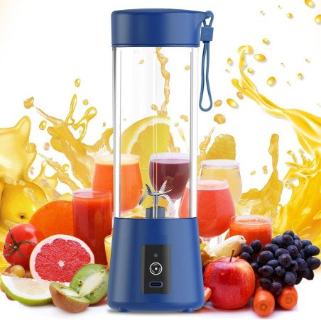 Delamu Portable Juicer Mixer Blender for Juices, Smoothies, Cold Coffee, Rechargeable 6 Blades Bottle Juicer Smoothie Maker