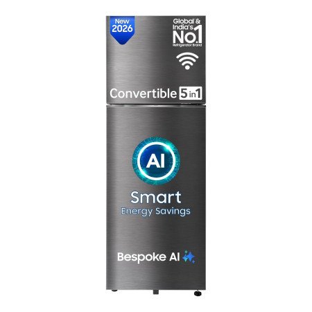 Samsung 350 L, 3 Star, Convertible 5-in-1, Digital Inverter, Frost Free Double Door, WiFi Bespoke AI Refrigerator
