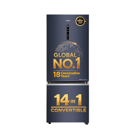 Haier 325 L 2 Star Frost Free Triple Inverter Double Door Bottom Mount Refrigerator, Digital Touch Display & 2X Bigger Fresh
