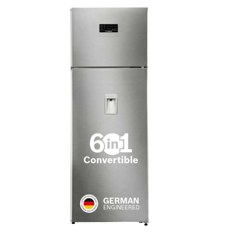 Bosch 368L, 1 Star, Frost Free Double Door Refrigerator with 2.5 L Water Dispenser | 6-in-1 Convertible Storage Modes | Fresh up