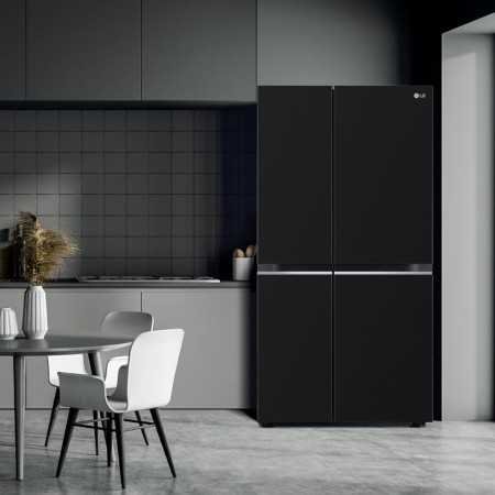 LG 655 L, 3 Star, Frost Free Smart Inverter Double Door Side by Side Refrigerator (GL-B257HWBY, Western Black, Express Freezing