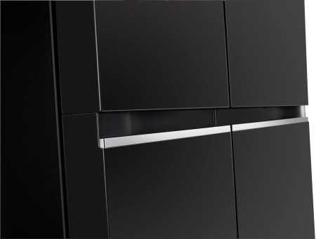LG 655 L, 3 Star, Frost Free Smart Inverter Double Door Side by Side Refrigerator (GL-B257HWBY, Western Black, Express Freezing