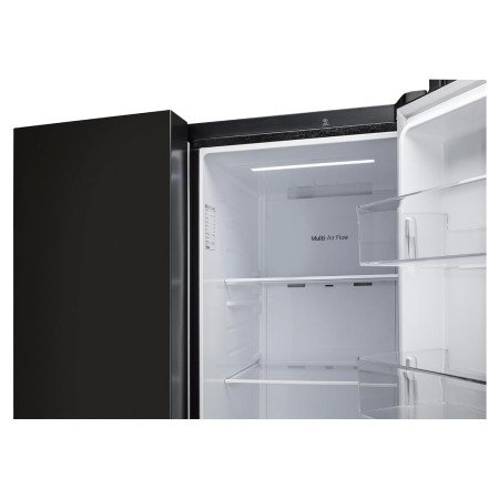 LG 655 L, 3 Star, Frost Free Smart Inverter Double Door Side by Side Refrigerator (GL-B257HWBY, Western Black, Express Freezing