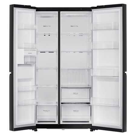 LG 655 L, 3 Star, Frost Free Smart Inverter Double Door Side by Side Refrigerator (GL-B257HWBY, Western Black, Express Freezing