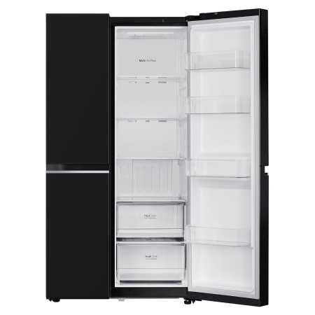 LG 655 L, 3 Star, Frost Free Smart Inverter Double Door Side by Side Refrigerator (GL-B257HWBY, Western Black, Express Freezing