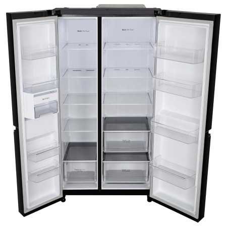 LG 655 L, 3 Star, Frost Free Smart Inverter Double Door Side by Side Refrigerator (GL-B257HWBY, Western Black, Express Freezing