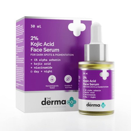 The Derma Co 2% Kojic Acid Face Serum I With 1% Alpha Arbutin & Niacinamide I For Dark Spots & Pigmentation I Anti-Pigmentation