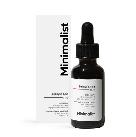 Minimalist 2% Salicylic Acid Serum For Acne, Blackheads & Open Pores | Reduces Excess Oil & Bumpy Texture | BHA Based Exfoliant