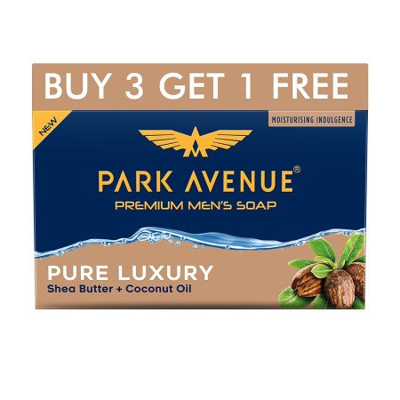 Park Avenue Premium Mens Soaps for Bath Good Morning | 125g (Pack of 4) | Enriched with Tea Tree Oil & Shea Butter | Grade 1 Park Avenue Premium Mens Soaps for Bath Good Morning | 125g (Pack of 4) | Enriched with Tea Tree Oil & Shea Butter | Grade 1