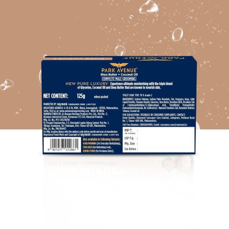 Park Avenue Premium Mens Soaps for Bath Good Morning | 125g (Pack of 4) | Enriched with Tea Tree Oil & Shea Butter | Grade 1 Park Avenue Premium Mens Soaps for Bath Good Morning | 125g (Pack of 4) | Enriched with Tea Tree Oil & Shea Butter | Grade 1