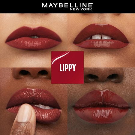 Maybelline Liquid Lipstick, High Shine Gloss, Lasts for 16 HRs, Enriched With Vitamin E & Aloe, SuperStay Vinyl Ink, Lippy,