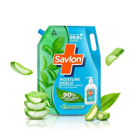 Savlon Moisture Shield Germ Protection Liquid Handwash, 1500ml Hand Wash Refill, Protects from 99.9% Germs, Soft Moisturized